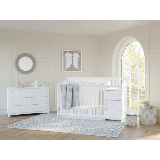 Storkcraft Stardust Convertible Standard Crib and Changer Combo Nursery
